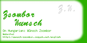 zsombor wunsch business card